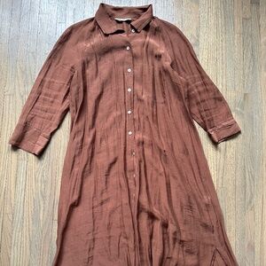 Zara Long Button Down Dress